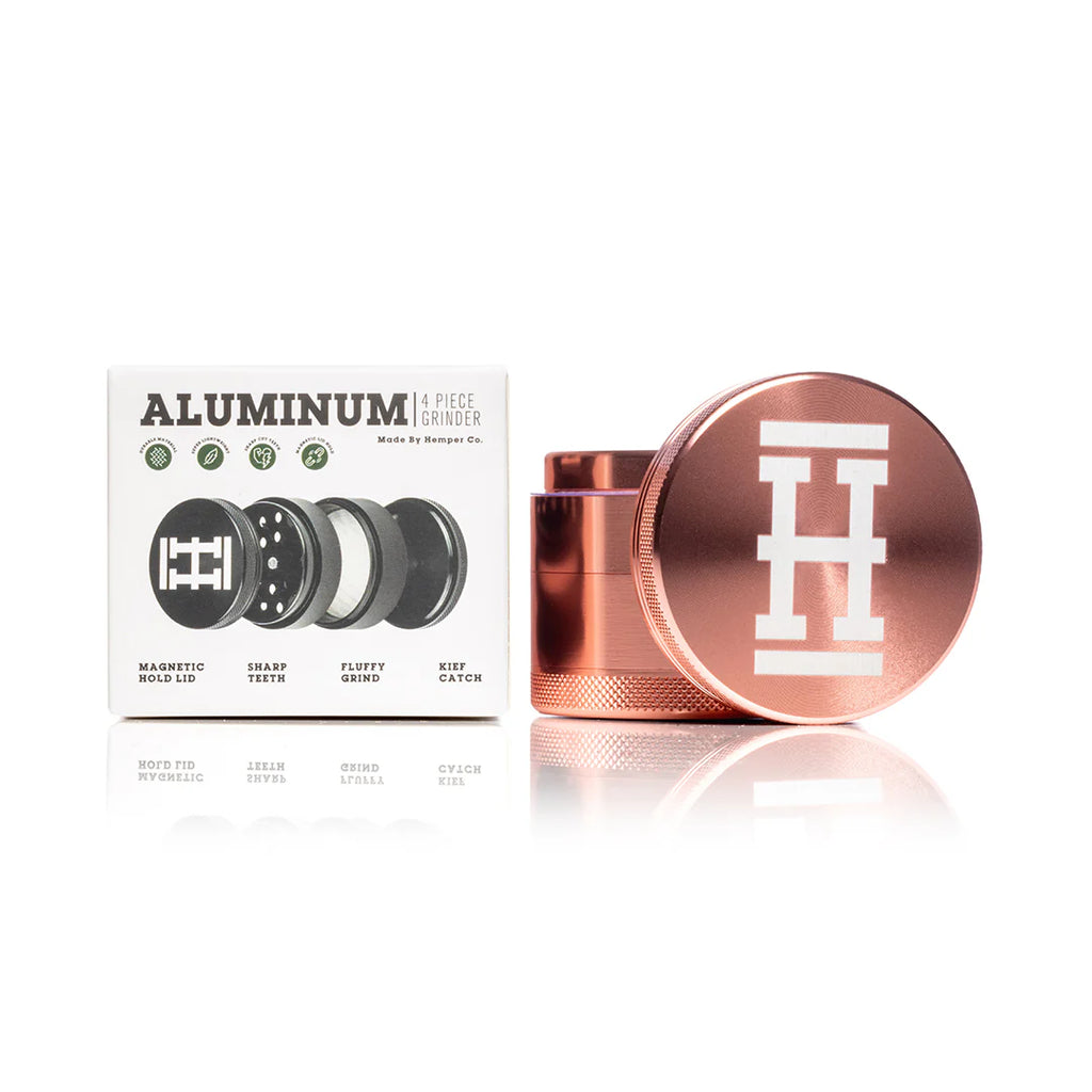 - Anodized Aluminum Herb Grinder | 4 Piece 2.2" Large Size