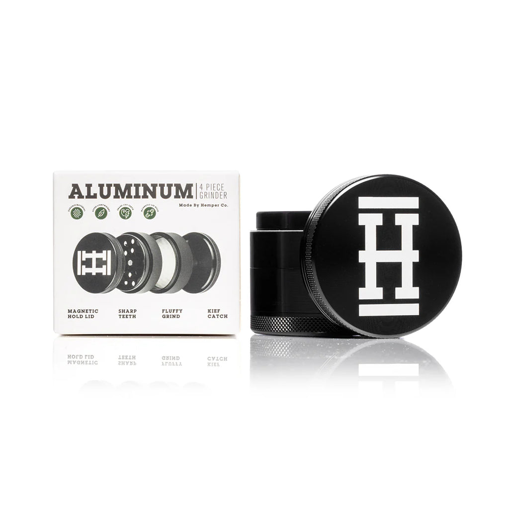 - Anodized Aluminum Herb Grinder | 4 Piece 2.2" Large Size