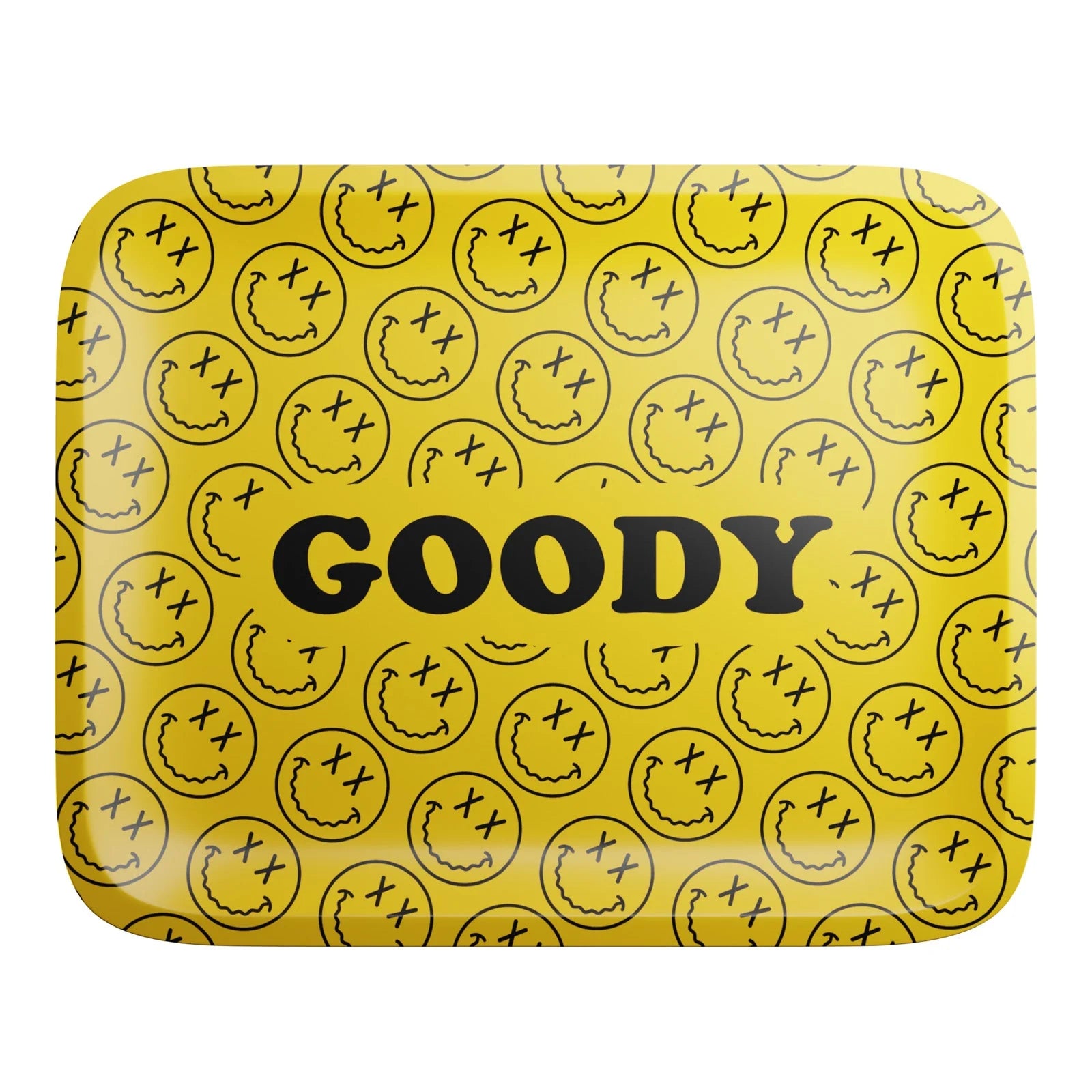 - Yellow Pattern Face Rolling Tray